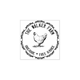 Vintage Classical ⎢ Personalised Egg  Rubber Stamp