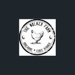 Vintage Classical ⎢ Personalised Egg  Rubber Stamp<br><div class="desc">Vintage Classical ⎢ Personalised Egg Stamp
This wood art stamp is the perfect addition for your homestead or family farm! Featuring a rustic hand-drawn chicken with eggs and branches</div>