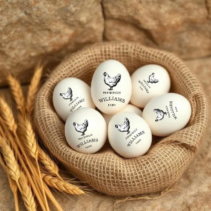 Vintage Classical Personalised Egg Stamp 1