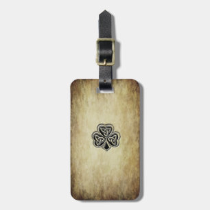 Vintage Classy Irish lucky shamrock Luggage Tag
