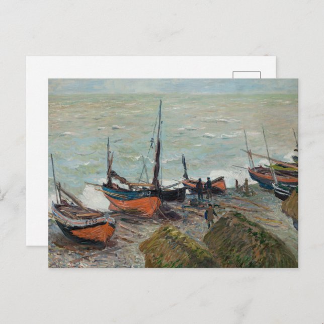 Vintage Claude Monet Fishing Boats      Postcard (Front/Back)