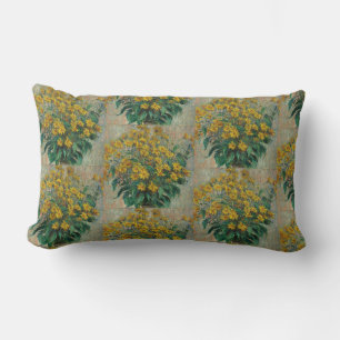 Vintage Claude Monet Jerusalem Artichokes Lumbar Cushion