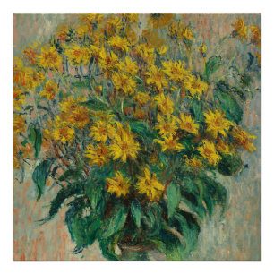 Vintage Claude Monet Jerusalem Artichokes   Poster