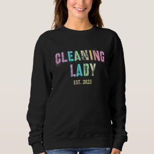 Vintage CLEANING LADY 2023 Custodian Housekeeping Sweatshirt