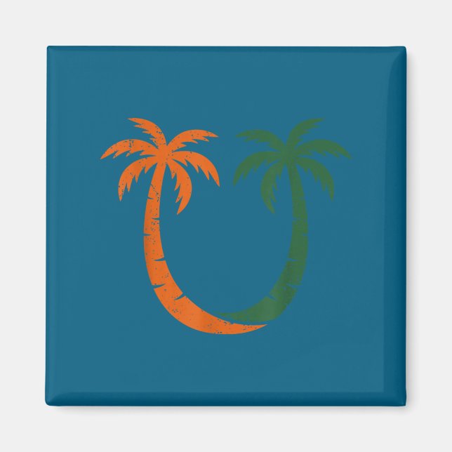 Vintage Clic 90's Miami Palm Trees Um  Magnet (Front)