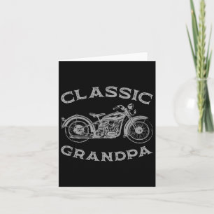 Vintage Clic Grandpa Funny Motorcycle Graphic Men' Card