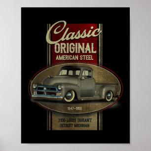 Vintage Clic Original American Old Pickup Truck 19 Poster