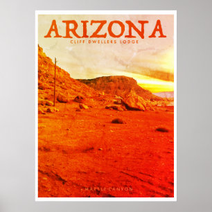 Vintage Cliff Dwellers Lodge Travel Poster