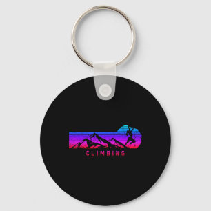 Vintage Climbing Mountain Women Rock Climber Hike  Key Ring