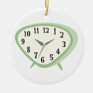 Vintage Clock Ceramic Ornament