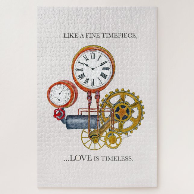 Vintage Clock Jigsaw Puzzle (Vertical)