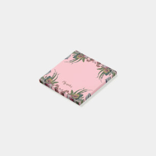 Vintage Clock with Flowers Post-it Notes