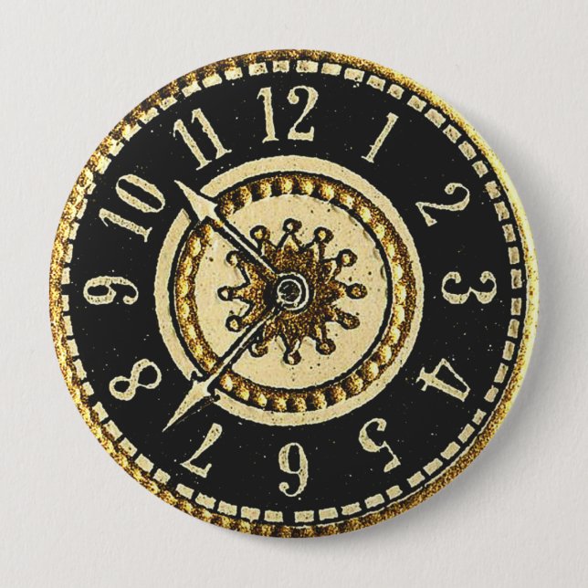 Vintage Clocks 10 Cm Round Badge (Front)