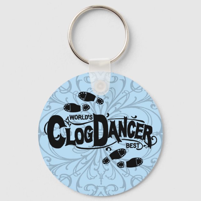 Vintage Clog Dancer Clogging Key Ring (Front)