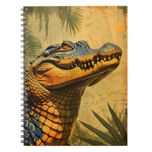 Vintage Close-Up of the Alligator Notebook