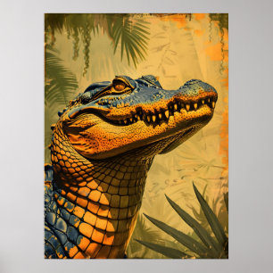 Vintage Close-Up of the Alligator Poster