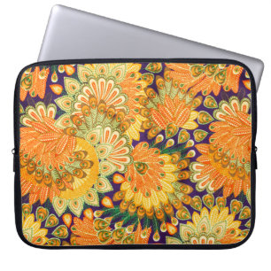 Vintage cloth pattern close up background. laptop sleeve