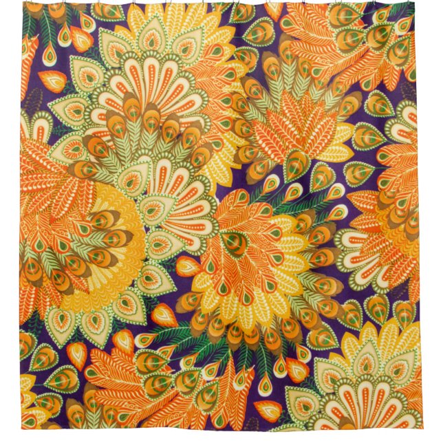 Vintage cloth pattern close up background. shower curtain (Front)
