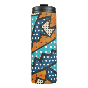 vintage cloth seamless pattern with grunge effect thermal tumbler