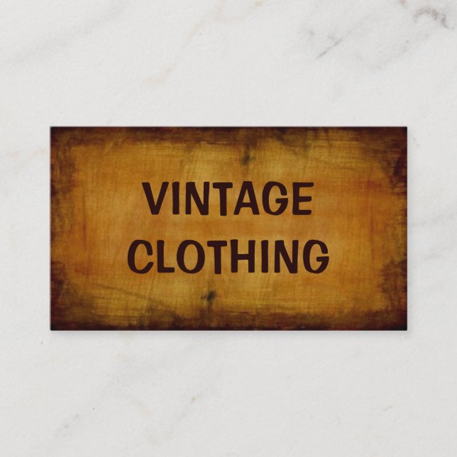 Vintage Clothing Business Card (Front)