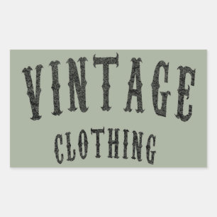 Vintage Clothing Rectangular Sticker