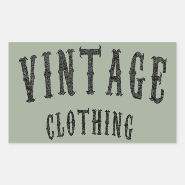 Vintage Clothing Rectangular Sticker (Front)