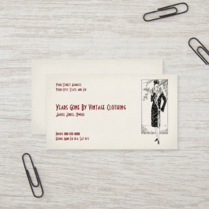 Vintage Clothing Thrift Shop Store Business Card