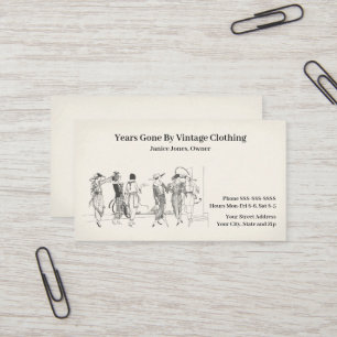 Vintage Clothing Thrift Shop Store Business Card