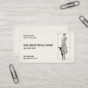 Vintage Clothing Thrift Shop Store Business Card