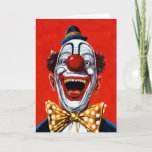 Vintage Clown Birthday Card<br><div class="desc">Custom restored,  high quality vintage clown image.</div>