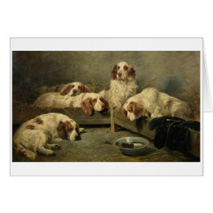 Vintage - Clumber Spaniels & a Mouse,