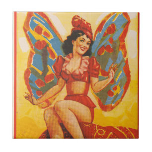 Vintage Clyde Beatty Circus Poster Ceramic Tile