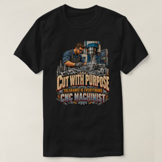 Vintage CNC Machinist Precision Machining T-Shirt