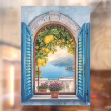 vintage Coast Romantic Scenery Balcony and Lemon w
