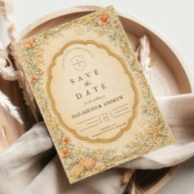 Vintage Coastal Seashell Garden Wedding