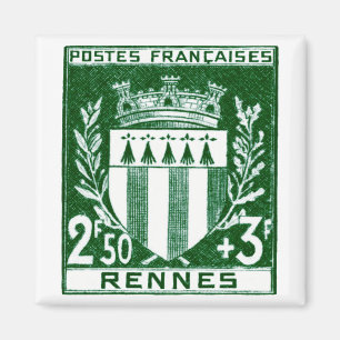 Vintage Coat of Arms Rennes, France Magnet
