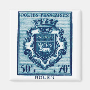 Vintage Coat of Arms Rouen, France Magnet