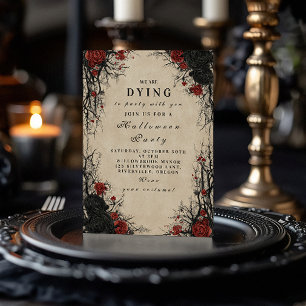 Vintage Cobweb Gothic Halloween Soirée Invitation