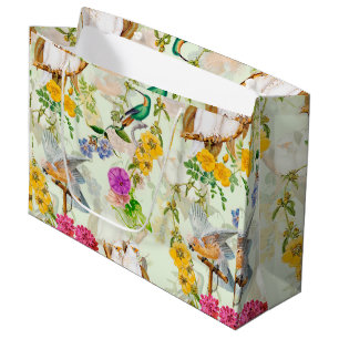 Vintage Cockatoo Jungle 3 Large Gift Bag