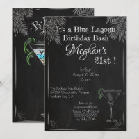 Vintage Cocktail Blue Lagoon Birthday Bash