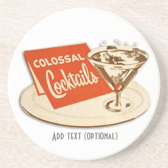 Vintage Cocktail Coaster (Front)