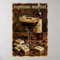 Vintage Cocktail Mahjong Retro