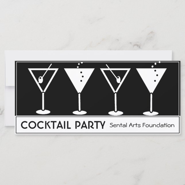 Vintage Cocktail Party Invitation (Front)