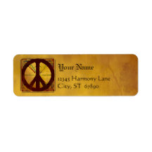 Vintage Codex Custom  Peace Sign Address Labels