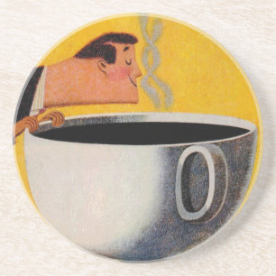 Vintage Coffee Advertisement Coaster