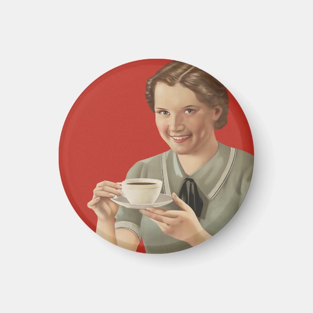 Vintage Coffee Advertisement Magnet (Front)