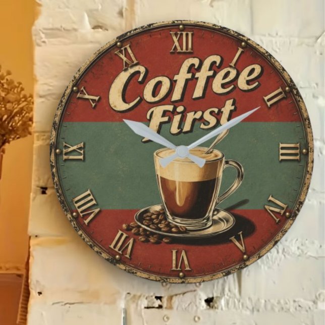 Vintage Coffee Bar  Large Clock (Creator Uploaded)