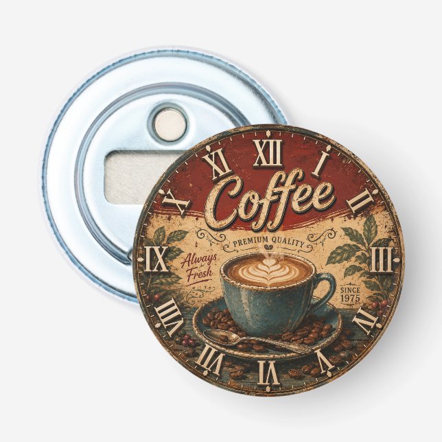 Vintage Coffee  Bottle Opener (Front)