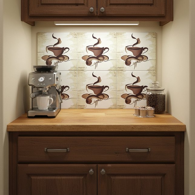 Vintage coffee ceramic tile (Creator Uploaded)