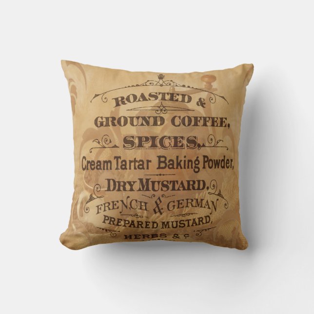 Vintage Coffee Cushion (Front)